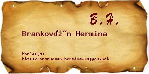 Brankován Hermina névjegykártya